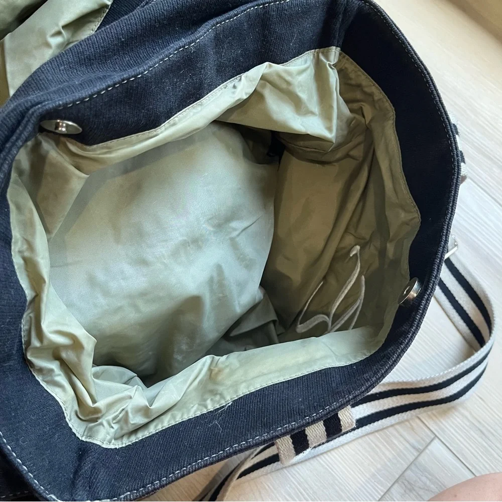 Pottery Barn Kids Classic Black Diaper bag Monogram Letter K